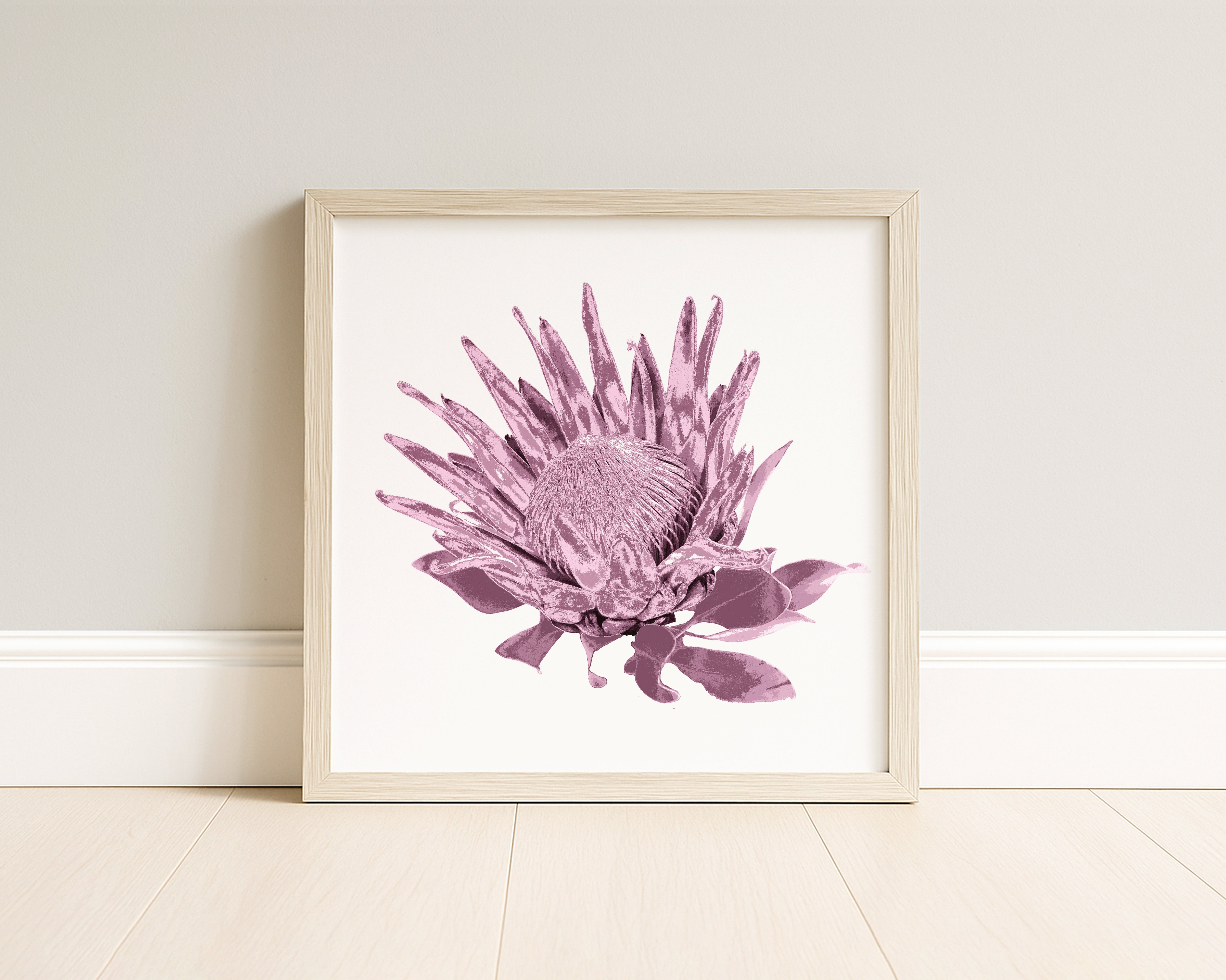 Protea (Dusty Plum) Botanica Mini™ Print (20x20cm)