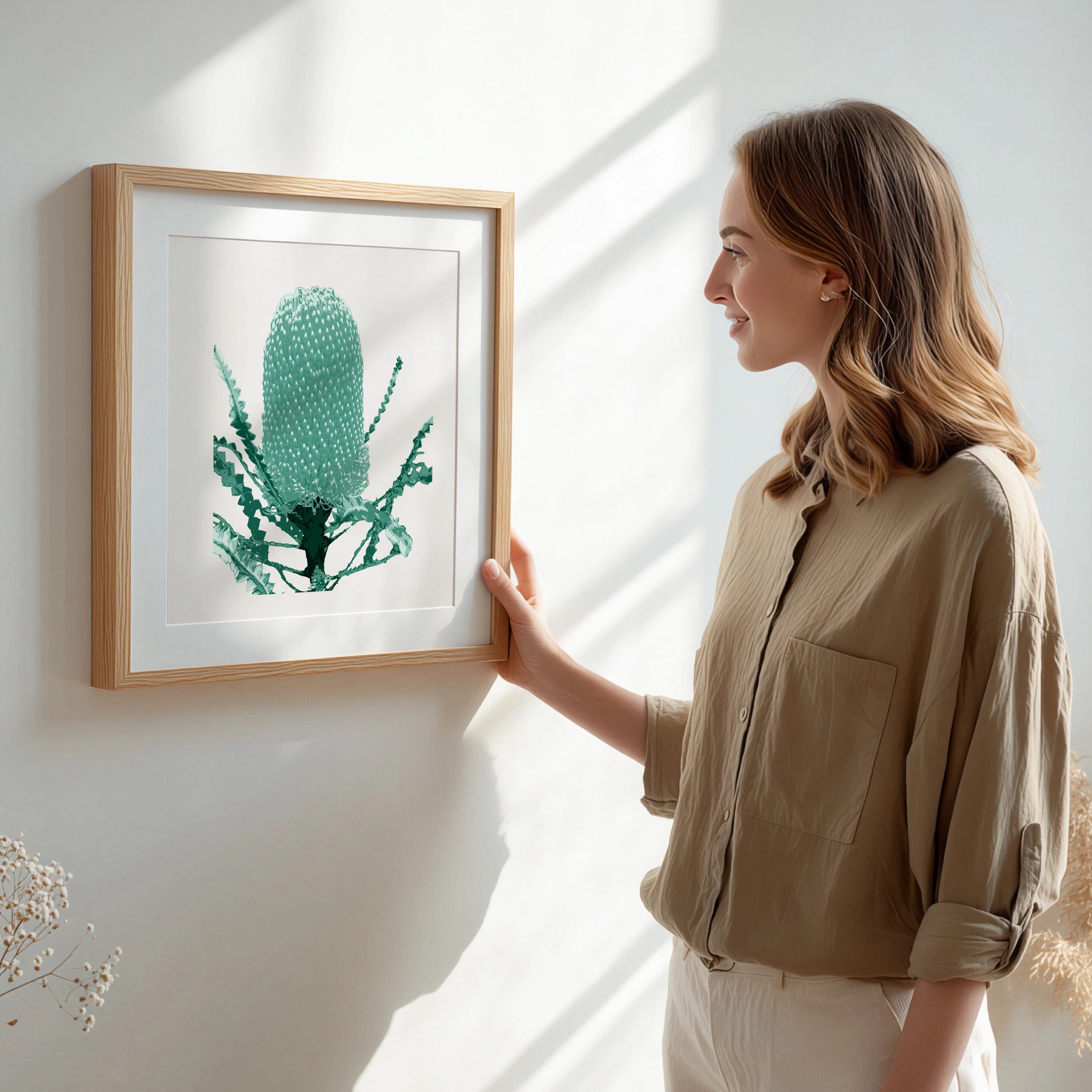 Banksia (Mineral Sage) Print
