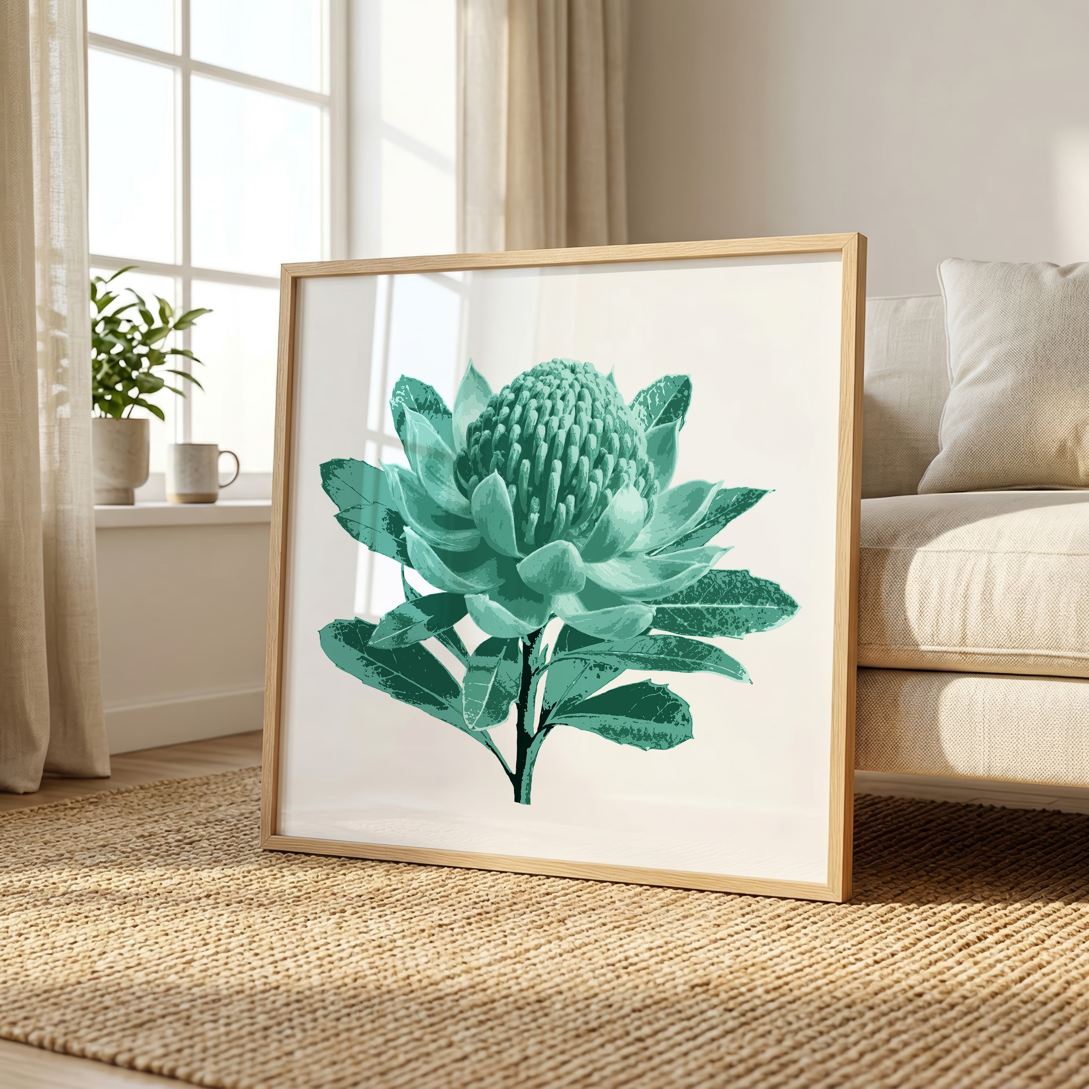Waratah (Mineral Sage) Print