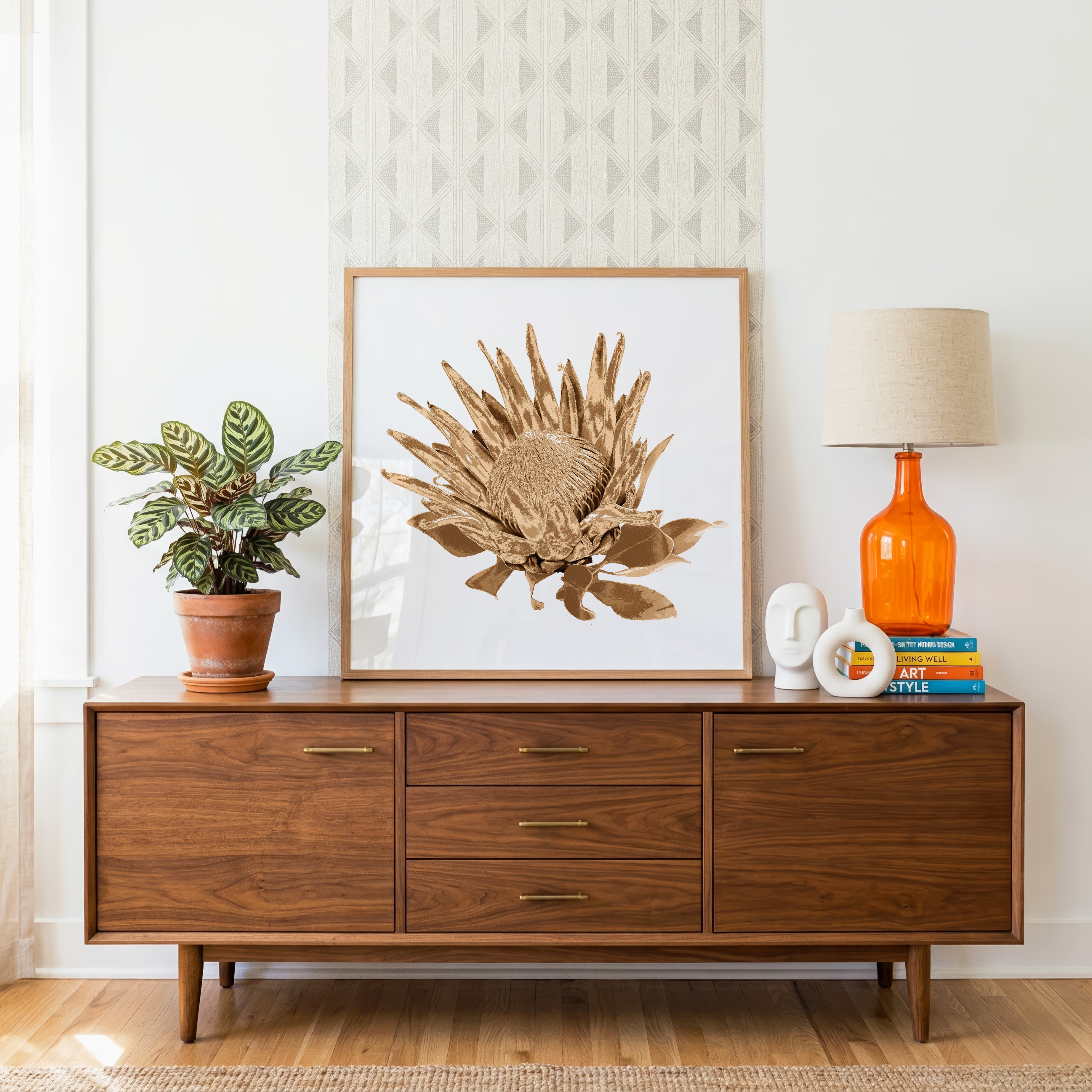 Protea (Warm Earth) Print