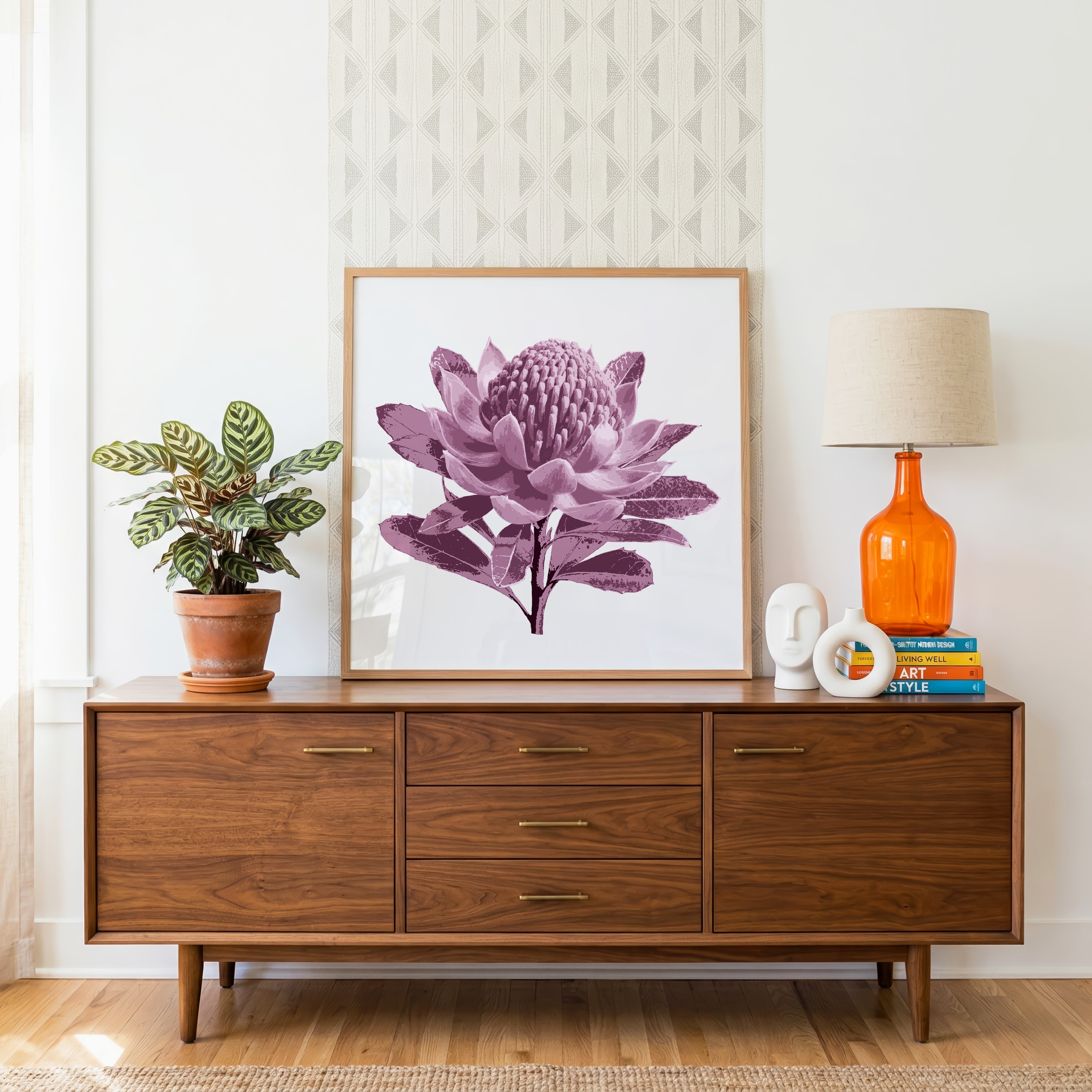 Waratah (Dusty Plum) Print