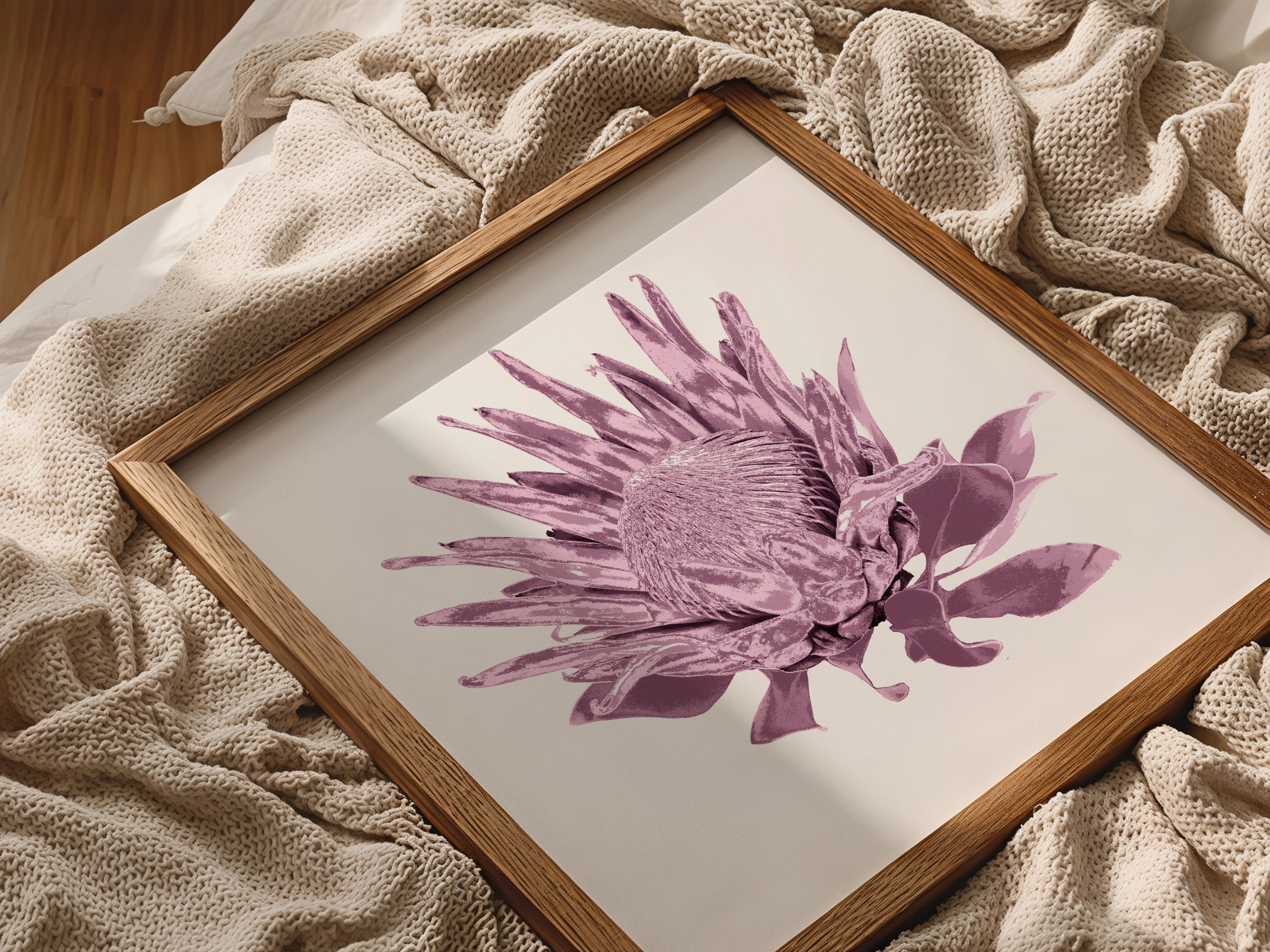 Protea (Dusty Plum) Botanica Mini™ Print (20x20cm)