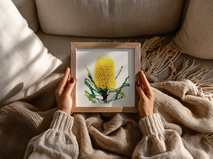 Banksia (Coastal Gold) Botanica Mini™ Print (20x20cm)