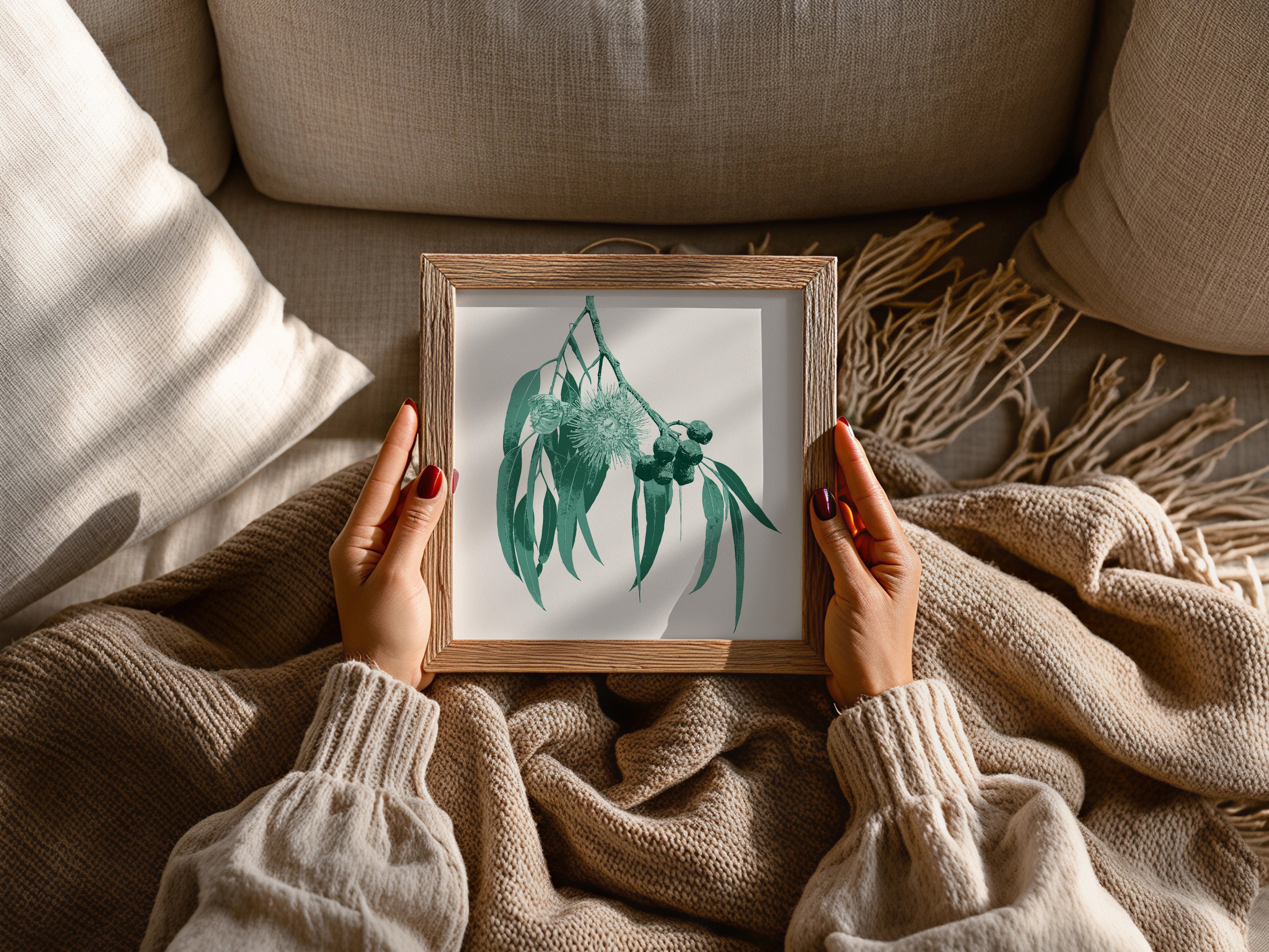 Eucalypt (Mineral Sage) Botanica Mini™ Print (20x20cm)