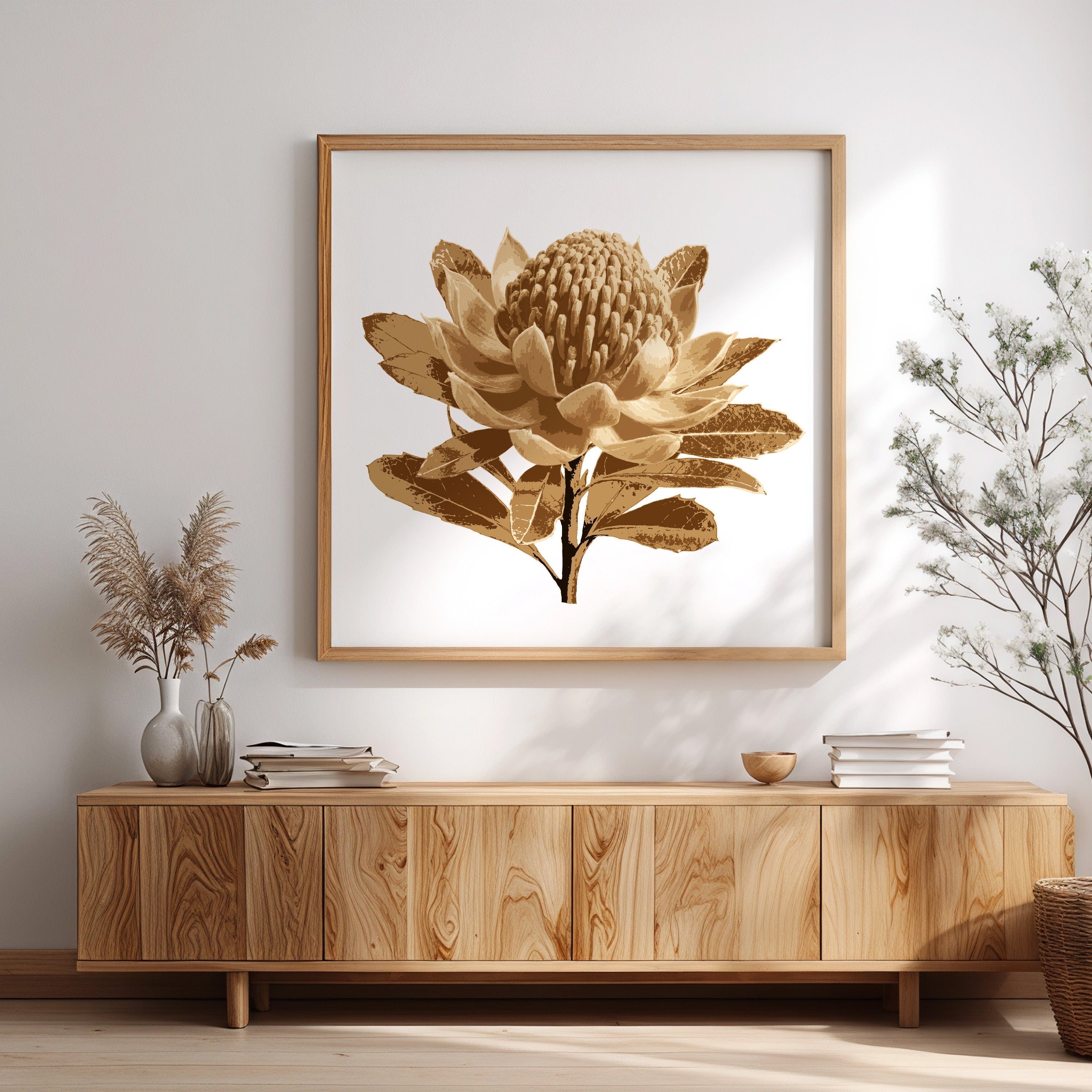Waratah (Warm Earth) Print