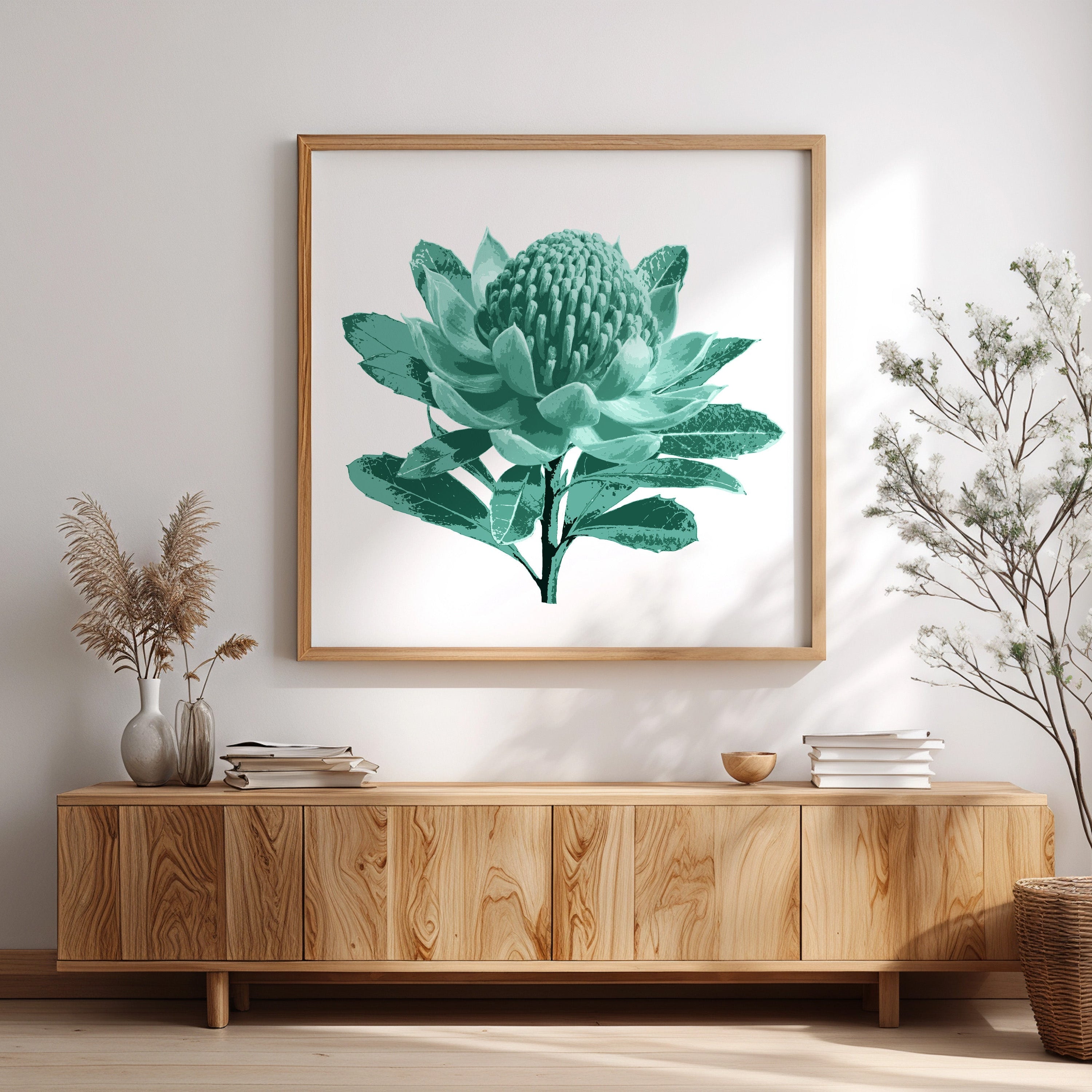 Waratah (Mineral Sage) Print